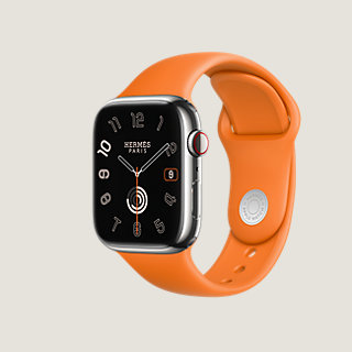 Gehäuse Series 9 & Armband Apple Watch Hermès Single Tour 45 mm 